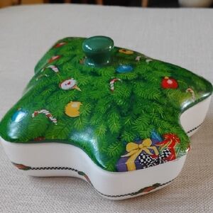 See's Christmas Tree Shaped Candy Dish